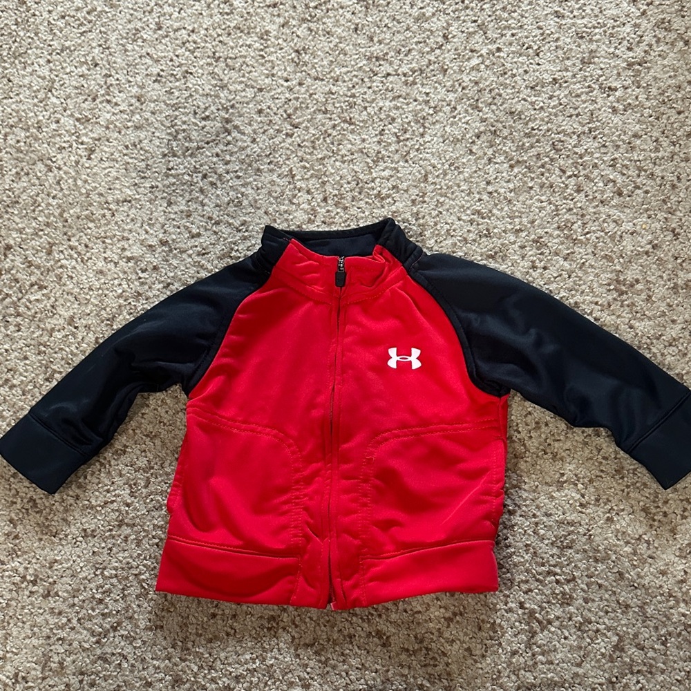 Under Armour Kids' Red and Black Rashguard